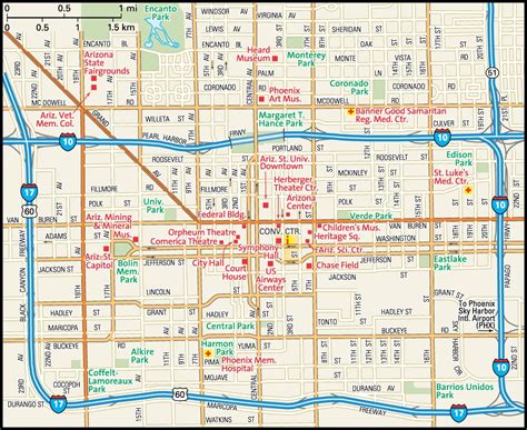 Map Of Downtown Phoenix By Jen Urso Steady Hand Maps - vrogue.co