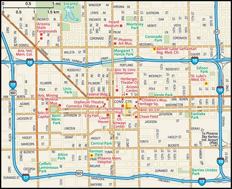 Downtown Phoenix Map Printable