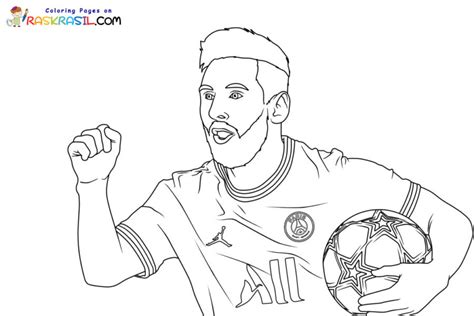 Messi Coloring Pages Psg Free Printable Templates