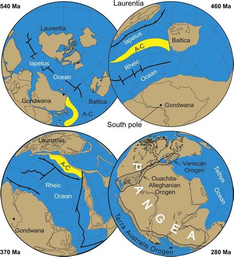 A Brief History Of The Rheic Ocean And The Variscan Orogeny Geography