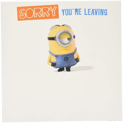 Despicable Me Minion Sorry Youre Leaving Large Card Bigamart