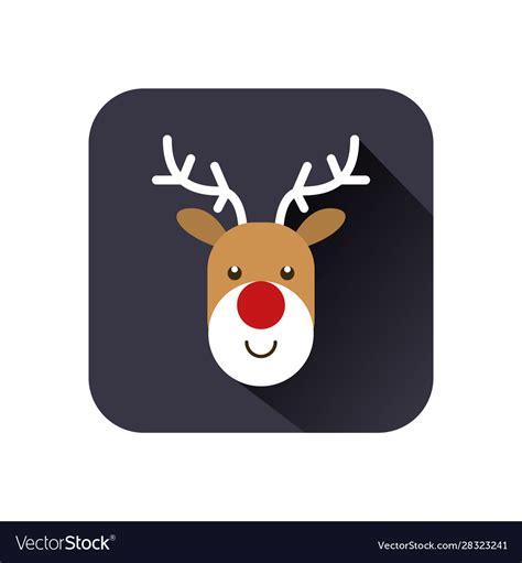 Happy Merry Christmas Reindeer Character Vector Image