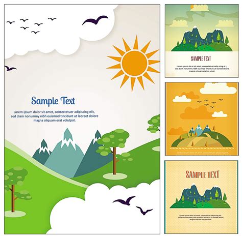 Travel Postcard Illustration Vector Free Download