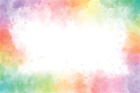 Colorful Rainbow Watercolor Splash Background Frame With Copy Space Vector Art At Vecteezy
