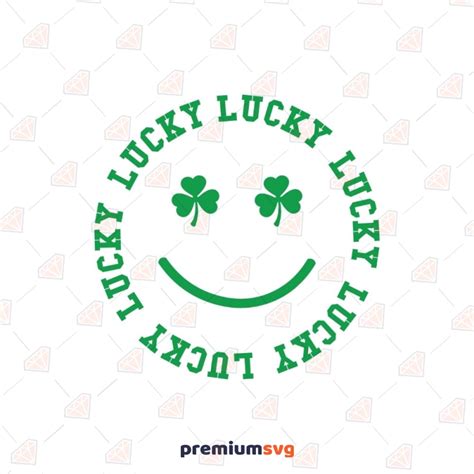 Art And Collectibles Digital Feeling Lucky Svglucky Smiley Svgshamrock