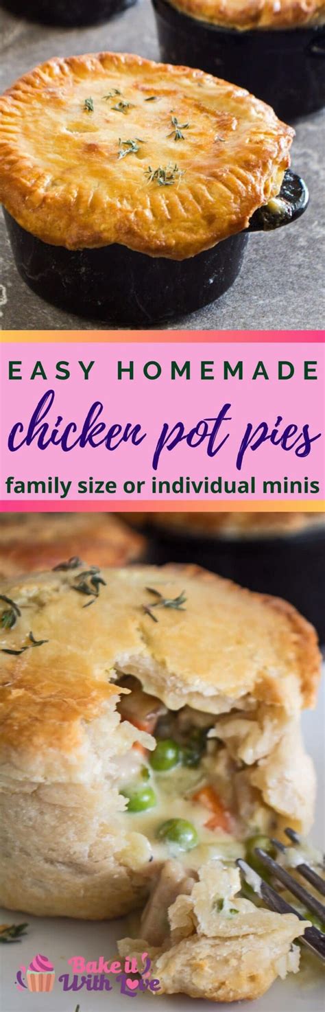 Chicken Pot Pie {easy Homemade Recipe} Bake It With Love Recipe Pot Pie Recipe Easy Easy