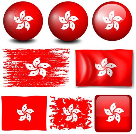 When to raise and lower the hong kong flag? Hong kong flagge auf viele objekte abbildung | Kostenlose ...