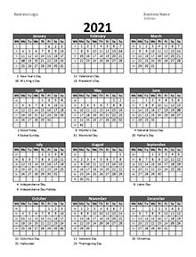 Here are the 2021 printable calendars Printable 2021 Business Calendar Templates - CalendarLabs