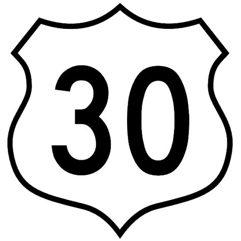 Highway 30 Sign Sticker