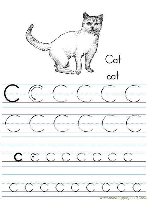 Tell your kid that the cup in which he drinks milk every day starts with letter 'c'. Alphabet Abc Letter C Cat Coloring Pages 7 Com Coloring ...