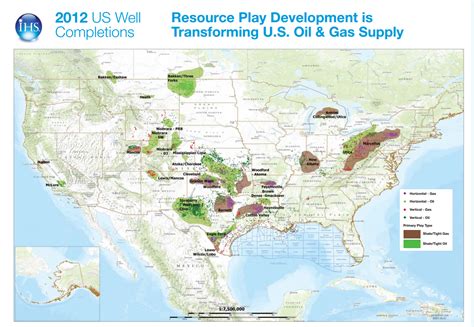 Us Oil And Gas Well Completions Map From Ihs