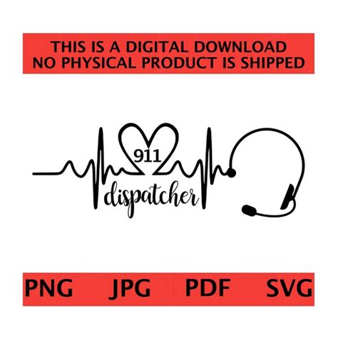 Dispatcher Headset Embroidery Design Etsy