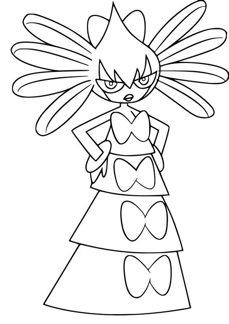 Imprime et colorie 20 superbes dessins de tes personnages coloriage pokemon gratuit : Coloriage Sidérella Pokemon à imprimer