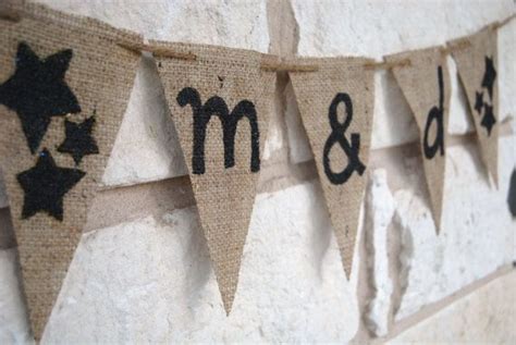 Custom Initials Burlap Banner For Engagement By Greenjazzface 2200