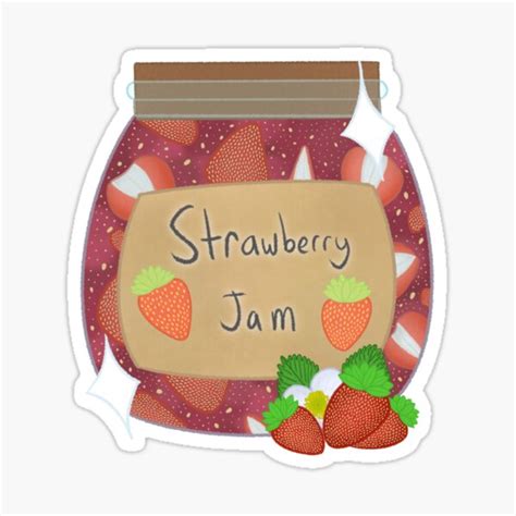 Strawberry Jam Sticker By Crystalinevines Redbubble