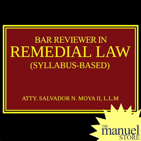 Moya 2021 Remedial Law Bar Reviewer Criminal Civil Procedure