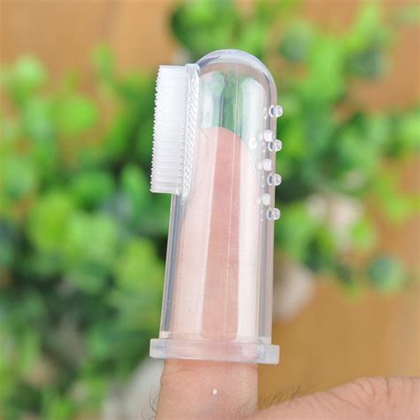 1pcs Silicone Baby Finger Toothbrush With Case Set Infant Training