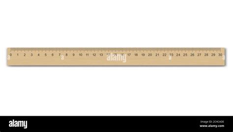 School Wooden Measuring Ruler With Centimeters Scale Stock Vector Image