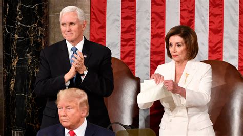 Nancy Pelosi Ripping Trump Sotu Speech Draws Republican Outrage