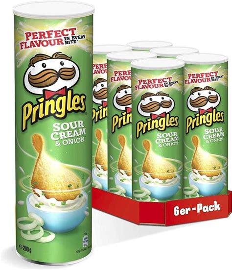 Pringles Sour Cream And Onion Sourcream Chips 6er Party Pack 6 X