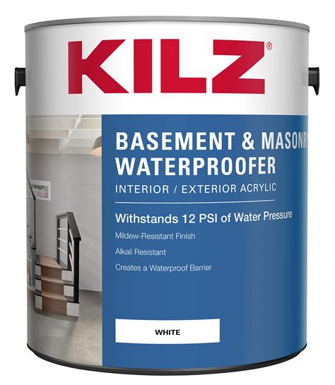 Kilz Interiorexterior Basement And Masonry Waterproofing Paint White