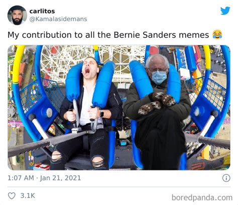 30 Of The Funniest Memes Featuring Bernie Sanders Inauguration Photo