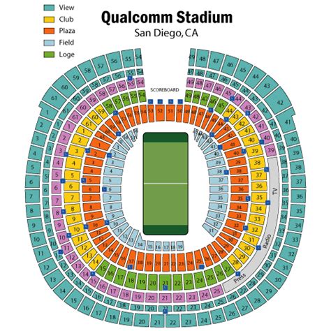 Qualcomm Stadium Obstructed View Seats In View Section