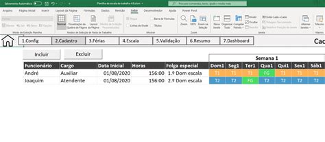 Planilha De Escala De Trabalho Excel Autom Tica