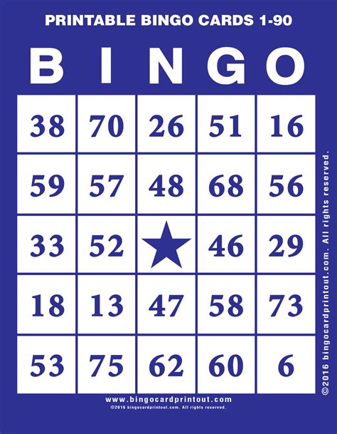 Free Printable Bingo Cards 1 90
