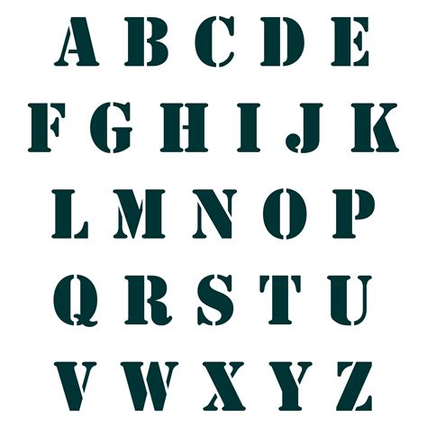 Big Alphabet Stencils Free Pdf Printables Printablee