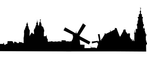 Amsterdam Skyline Silhouette At Getdrawings Free Download