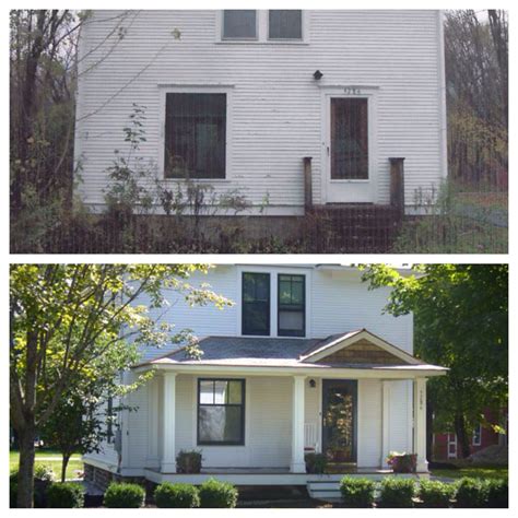 Before And After Curb Appeal Add Dimension To A Plain Facade Add A