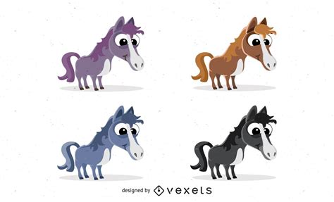 Cartoon Horse Vector Icons Vector Download