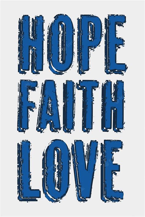 Premium Vector Hope Faith Love Tipography Gospel Design