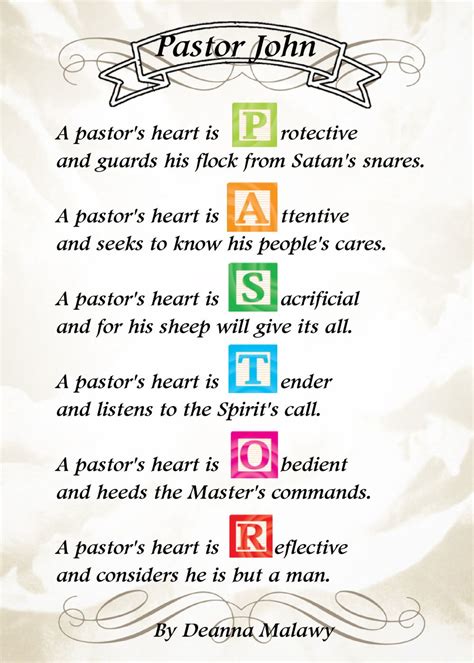 Free Printable Poems For Pastor Appreciation