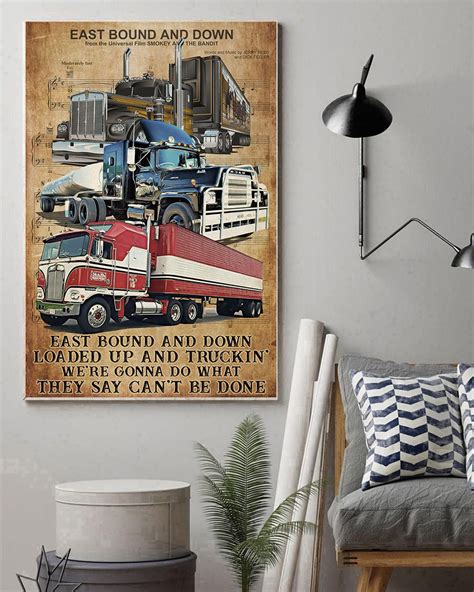 Trucker East Bound And Down Vertical Poster Te Poster Art Design