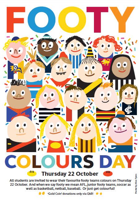 Footy Colours Day Poster Toorak Primary School