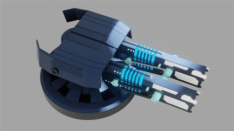 3d Model Sci Fi Futuristic Cannon Vr Ar Low Poly Cgtrader