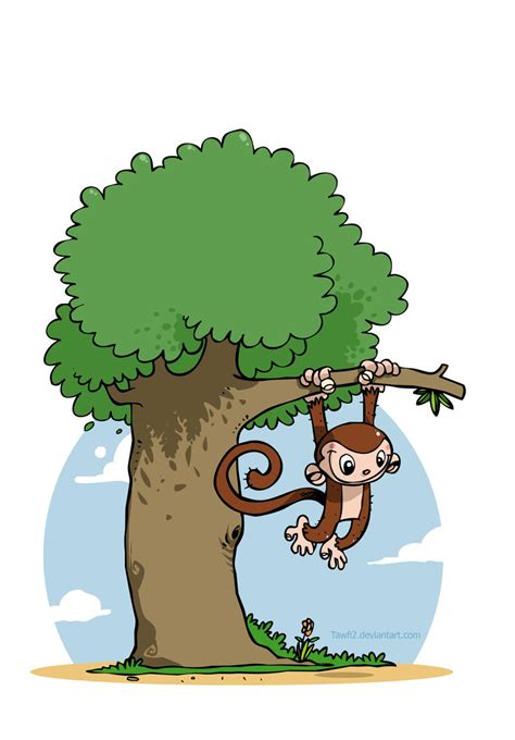 Monkey On The Tree By Tawfi2 On Deviantart