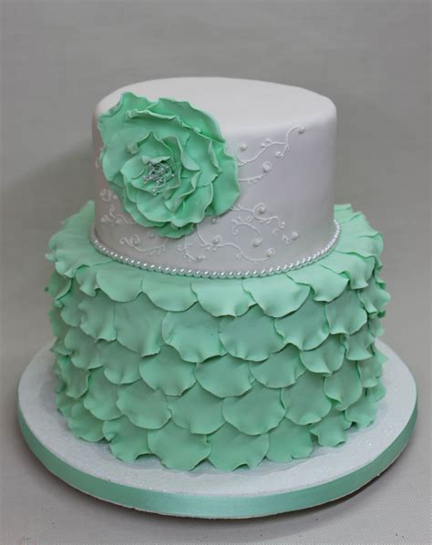 Mint Green Wedding Cake By Violeta Glace Mint Green Wedding Cake