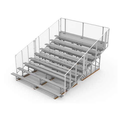 10 Row Transportable Bleacher Baseline Series Park Warehouse