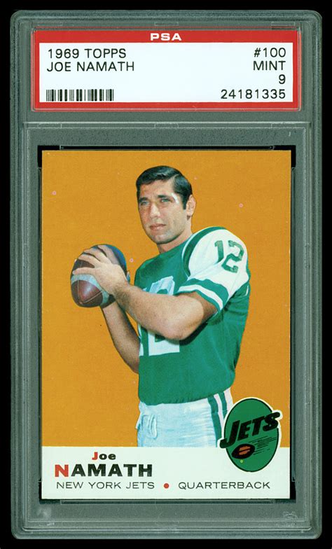 Check spelling or type a new query. Lot Detail - 1969 Topps Joe Namath #100 PSA 9 Mint - New ...