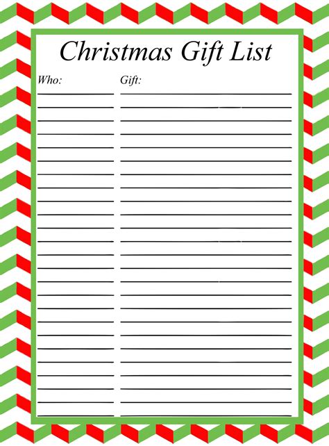 Free Christmas Gift List Printable Free Organizing Printables My Xxx Hot Girl