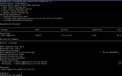 Mengaktifkan Bash Completion Di CentOS Server AJI ISMED