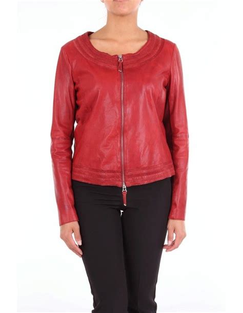Gms 75 Women S Red Leather Jacket Shoppingonline Glamtop Moda Style Gms 75 Women S Red