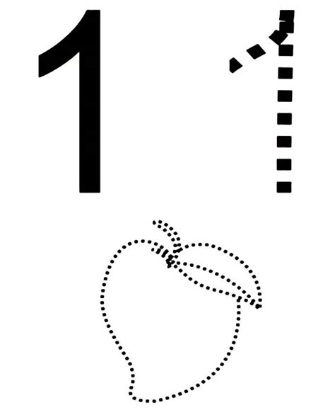 Number One And Mango Outline Coloring Page Netart