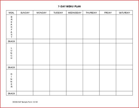 Printable 7 Day Calendar Template Monday Starts With That
