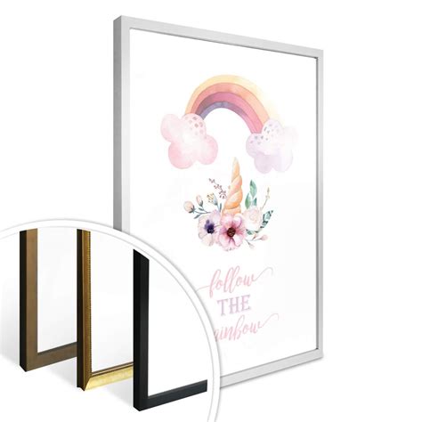 Poster Kvilis Follow The Rainbow Regenbogen Im Paradies Wall Artde