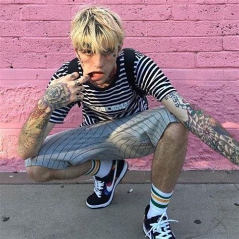Black And White Stripped T Shirt Of Lil Peep On The Instagram Account