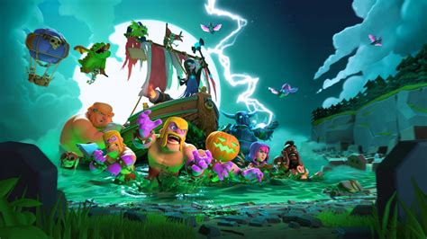 Download 2560x1440 Wallpaper Clash Of Clans Mobile Game Halloween